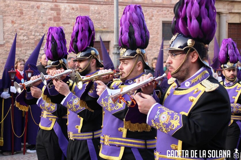 La Banda de Jesús durante la madrugá del Viernes Santo