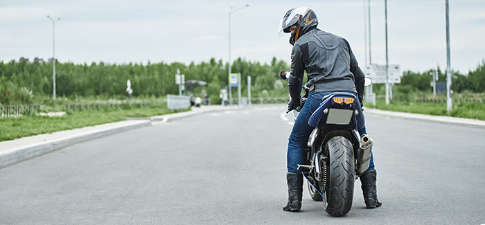 Outdoor pciture of sport motorcycle parked on road against sky background. Extreme, motorcycling, transport, transportation, lifestyle, extreme and hobby concept