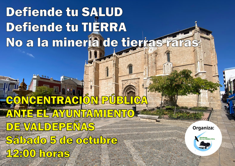 Cartel concentración Valdepeñas