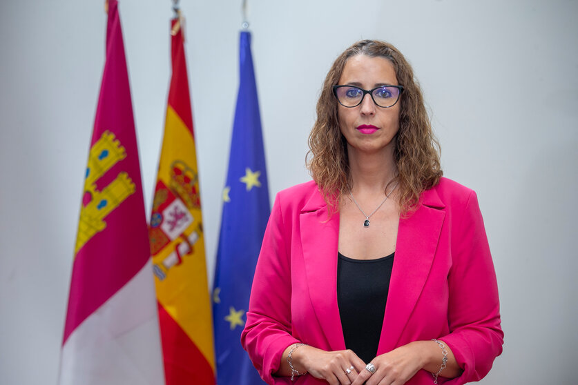 Toledo, 4 de julio de 2024.- Sara Simónm Consejera de Igualdad del gobierno de Castilla-La Mancha. (Fotos: A. Pérez Herrera // JCCM)