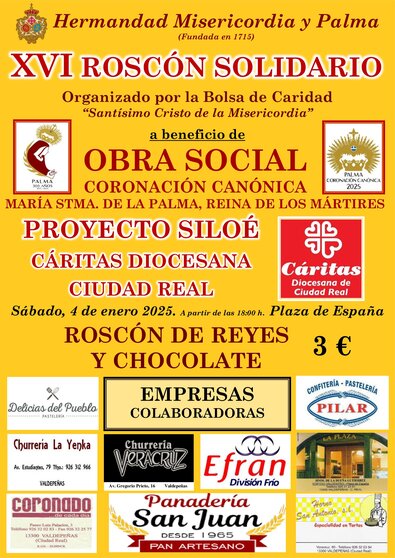 Cartel XVI Roscón Solidario Bolsa de Caridad